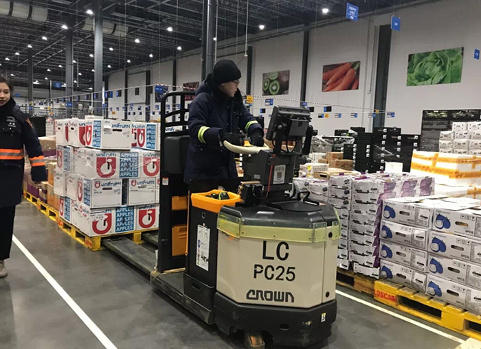 65臺科朗叉車交付沃爾瑪華南生鮮配送中心
